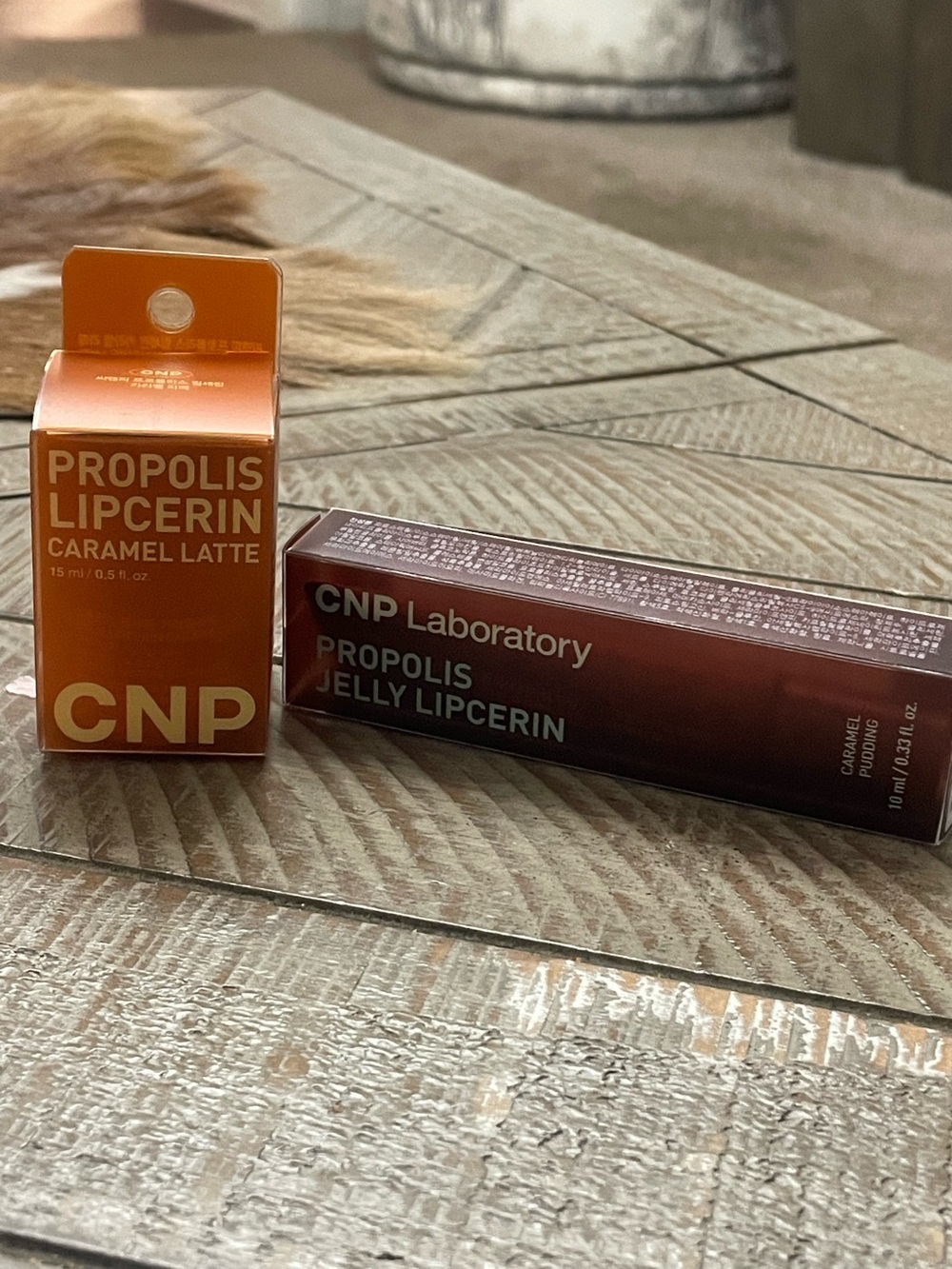 CNP Propolis Lipcerin Lip Care Duo - Caramel Latte -Carmel Pudding
